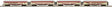 Madison Heavyweight Diner, 2 Coach, Observation Set - 3-Rail RTR -- Strates Shows Red Train #12 Elmira, 3 Hamburg, 9 Winston Salem, 1 Stratesvil