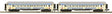 Madison Heavyweight Coach 2-Pack - 3-Rail - Ready to Run -- Strates Shows Blue Train #4 Dunkirk, 6 Clearfield (yellow, blue)