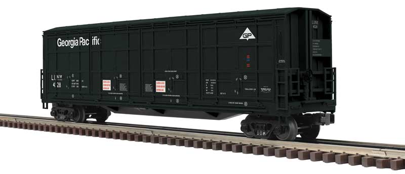 Thrall 55' All-Door Boxcar - 3-Rail - Ready to Run - Premier(R) -- Georgia Pacific (dark green)