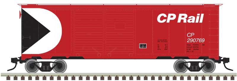 Atlas O Master(TM) 1937 AAR 40' Double-Door Boxcar - 3-Rail - Ready to Run -- Canadian Pacific (Action Red, black, white, Multimark Logo)