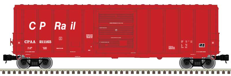 PS-5344 Single-Door Boxcar - 3-Rail - Ready to Run -- Canadian Pacific (red, white, thin lettering)