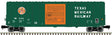 PS-5344 Single-Door Boxcar - 3-Rail - Ready to Run -- Texas Mexican Railway (green, orange)