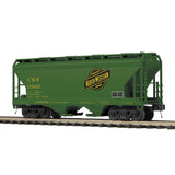 2-Bay Centerflow Covered Hopper 3-Pack - 3-Rail - Premier -- Chicago & North Western (1 Each: yellow, green, gray)-2