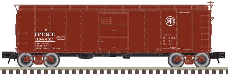 1923 ARA X-29 40' Steel Boxcar - 3-Rail - Ready to Run - Master(R) -- Detroit, Toledo & Ironton (Boxcar Red)