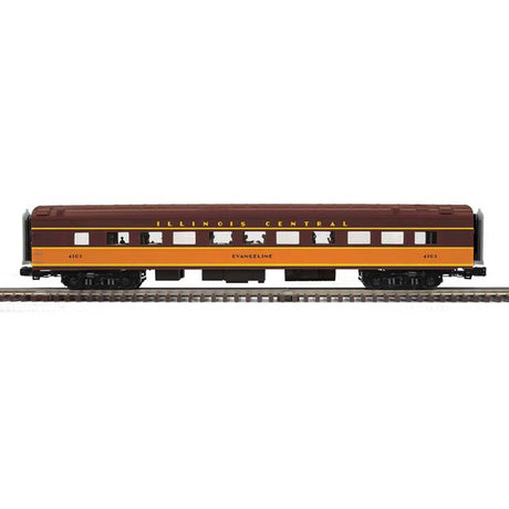 70' Streamlined Diner - 3-Rail - Ready to Run -- Illinois Central #4101 Evangeline (brown, orange)