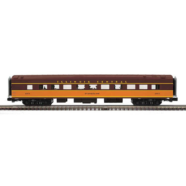 70' Streamlined Diner - 3-Rail - Ready to Run -- Illinois Central #4101 Evangeline (brown, orange)