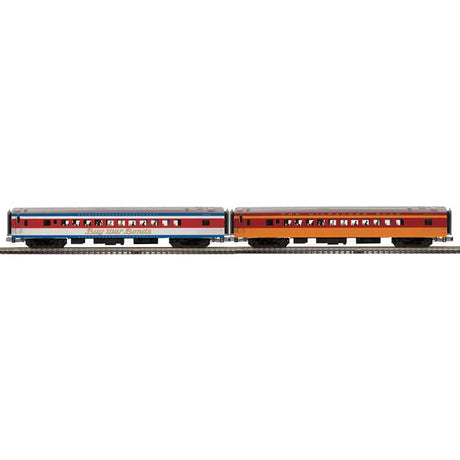 70' Streamlined Coach 2-Pack - 3-Rail - Ready to Run -- Milwaukee Road #485, 477 (orange, maroon)