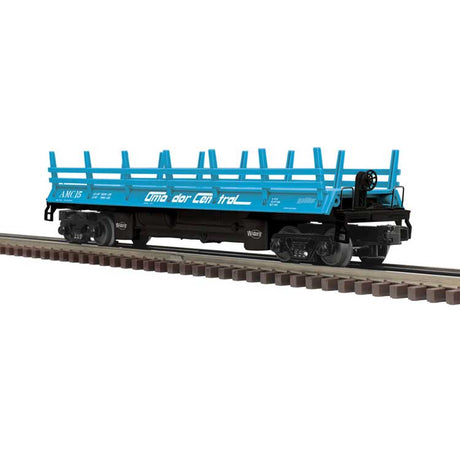 Operating Log Dump Car with Load - 3-Rail - Premier(R) -- Amador Central (blue, white)-1