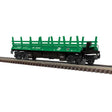 Operating Log Dump Car with Load - 3-Rail - Premier(R) -- Burlington Northern (Cascade Green, white)