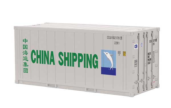 20' Refrigerated Container - Assembled -- China Shipping (white, green Dolphin Logo)