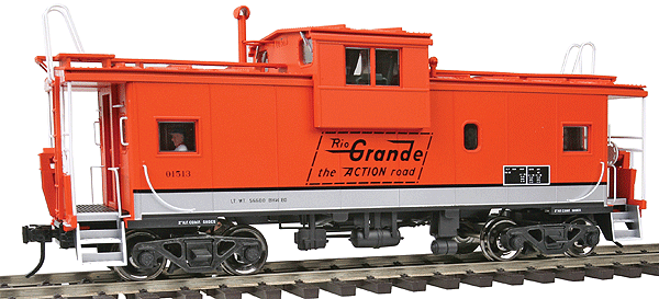 Atlas O Master(TM) Extended-Vision Caboose - 2-Rail - Ready to Run -- Denver & Rio Grande Western (orange, silver)