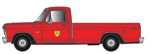 Ford F-100 Pickup Truck - Assembled -- Delaware & Hudson (red, yellow)
