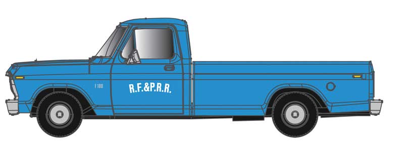 Ford F-100 Pickup Truck - Assembled -- Richmond, Fredricksburg & Potomac (blue, white)