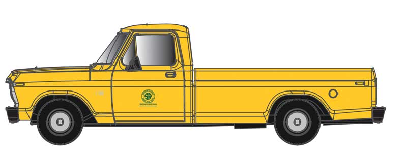 Ford F-100 Pickup Truck - Assembled -- Southern Railway (yellow, green)