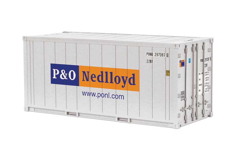 20' Reefer Container - Assembled -- P&O Nedlloyd (white, orange, blue)