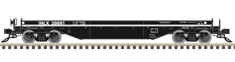 42' Coil Steel Car with Fishbelly Side Sill, No Cover - 2-Rail - Ready to Ru -- Inland Steel (black)