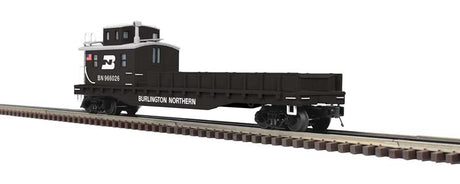Crane Tender - 2-Rail - Ready to Run - Premier -- Burlington Northern #966026 (black, gray, white)