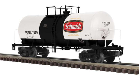 Funnel-Flow Tank Car - 2-Rail - Ready to Run - Premier -- Schmidt Beer PJBX (black, white, red)