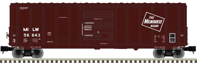 PS-5344 Single-Door Boxcar - 2-Rail - Ready to Run -- Milwaukee Road (Boxcar Red)
