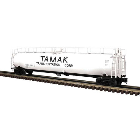 33,000-Gallon Tank Car - 2-Rail - Ready to Run - Premier -- Tamak Trans. Corp. TGPX (white, black)
