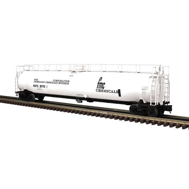 33,000-Gallon Tank Car - 2-Rail - Ready to Run - Premier -- FMC Chemicals ACFX (white, black)