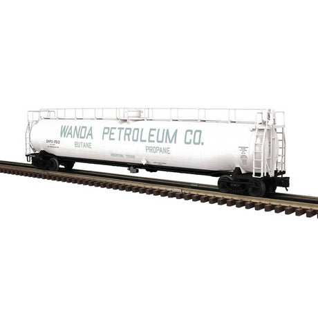 33,000-Gallon Tank Car - 2-Rail - Ready to Run - Premier -- Wanda Petroleum  SHPX (white, blue, black)
