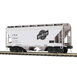 2-Bay Centerflow Covered Hopper 3-Pack - 2-Rail - Premier -- Chicago & North Western (1 Each: yellow, green, gray)-3
