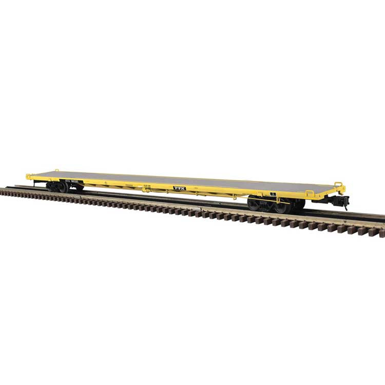 ACF 89'4" Intermodal Flatcar - 2-Rail - Ready to Run - Master(R) -- TTX ITTX (yellow, black)
