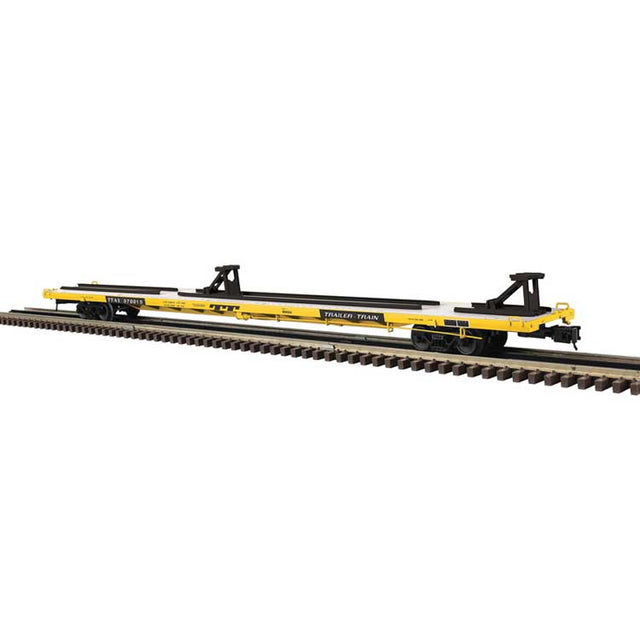 ACF 89'4" Intermodal Flatcar - 2-Rail - Ready to Run - Master(R) -- Trailer-Train TTAX (yellow, black, white)