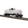 11,000-Gallon Tank Car with Platform - 2-Rail - Ready to Run - Master(R) -- GATX (gray, black, Isobutane Service)