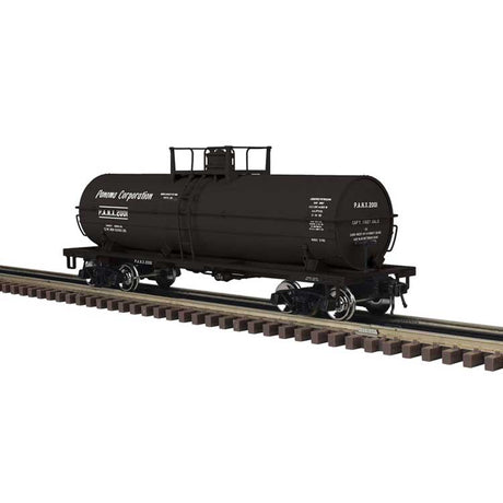 11,000-Gallon Tank Car with Platform - 2-Rail - Ready to Run - Master(R) -- Panoma PANX (black)