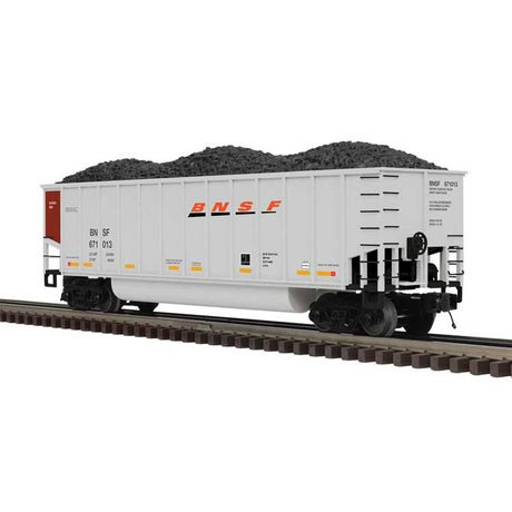 Coalporter Coal Gondola - 3-Rail - Ready to Run - Premier(R) -- BNSF Railway (H3, silver, Boxcar Red, Wedge Logo)