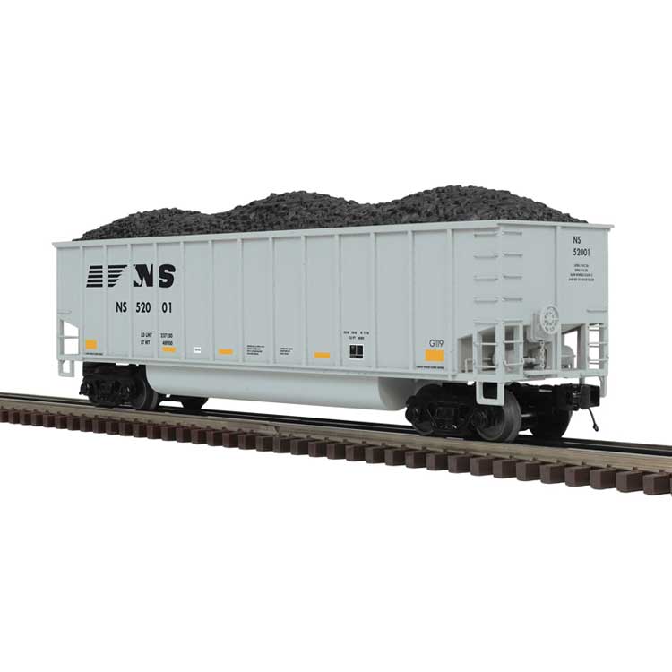 Coalporter Coal Gondola - 3-Rail - Ready to Run - Premier(R) -- Norfolk Southern (silver, black, Horse Head Logo)