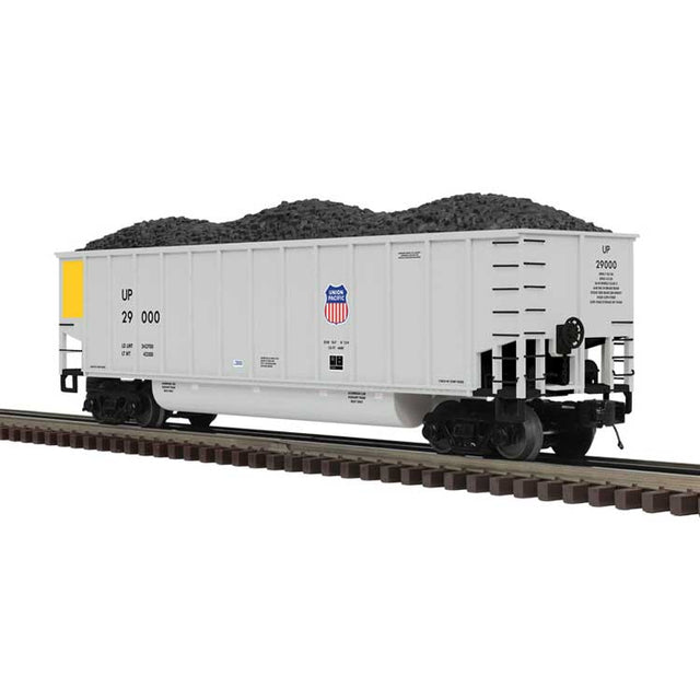Coalporter Coal Gondola - 3-Rail - Ready to Run - Premier(R) -- Union Pacific (silver, yellow)