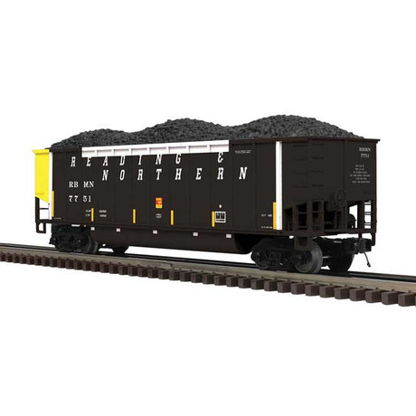 Coalporter Coal Gondola  4-Pack - 3-Rail - Ready to Run - Premier(R) -- Reading, Blue Mountain & Northern Set #1 (black, yellow)
