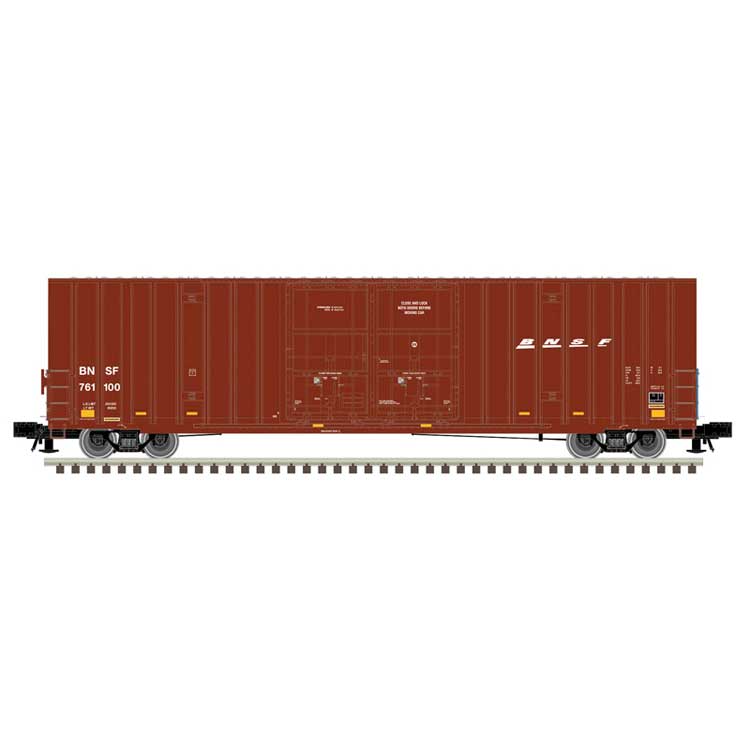 Gunderson 60' Hy-Cube Boxcar - 3-Rail - Ready to Run - Master(R) -- BNSF Railway (Boxcar Red, Wedge Logo)