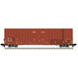 Gunderson 60' Hy-Cube Boxcar - 3-Rail - Ready to Run - Master(R) -- Northeastern Oklahoma NOKL (Patched Boxcar Red)