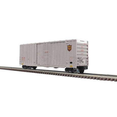 Gunderson 50' High-Cube Boxcar - 3-Rail - Ready to Run - Premier -- Canadian American Railroad (gray, maroon)