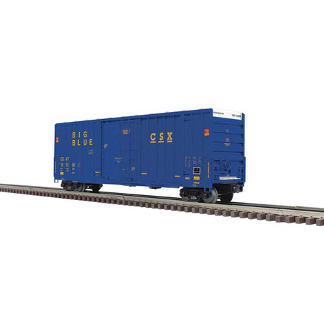 Gunderson 50' High-Cube Boxcar - 3-Rail - Ready to Run - Premier -- CSX (blue, yellow, Big Blue)