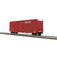 Gunderson 50' High-Cube Boxcar - 3-Rail - Ready to Run - Premier -- GATX (Boxcar Red, yellow, white)
