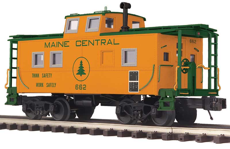 Northeast Caboose - 2-Rail - Ready to Run - Premier -- Maine Central (Harvest Gold, green)