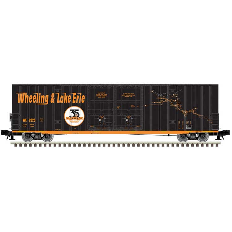 Gunderson 60' Hy-Cube Boxcar - 2-Rail - Ready to Run - Master(R) -- Wheeling & Lake Erie #2025 (35th Anniversary Commemorative Fantasy Scheme, b