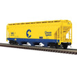 ACF(R) 3-Bay Centerflow Covered Hopper - 2-Rail - Premier -- Chessie System WM (yellow, blue)