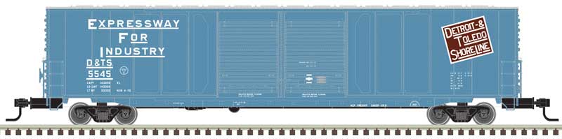 ACF 60' Double-Door Auto Parts Boxcar - 3 - Rail - Ready to Run - Master(R) -- Detroit & Toledo Shore Line (blue, red, Expressway for Industry Slogan)