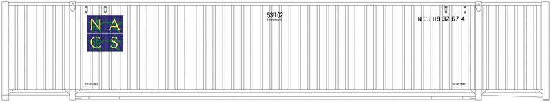 Jindo 53' Container - Assembled -- NACS (white, blue)