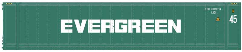 45' Container - Assembled -- Evergreen (green, white)