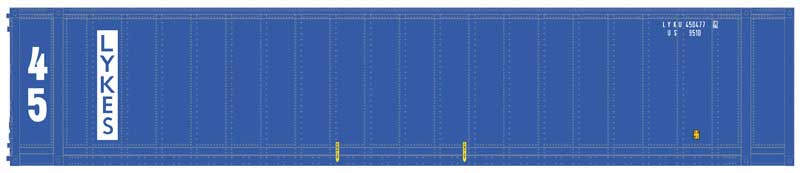 45' Container - Assembled -- Lykes (blue, white)