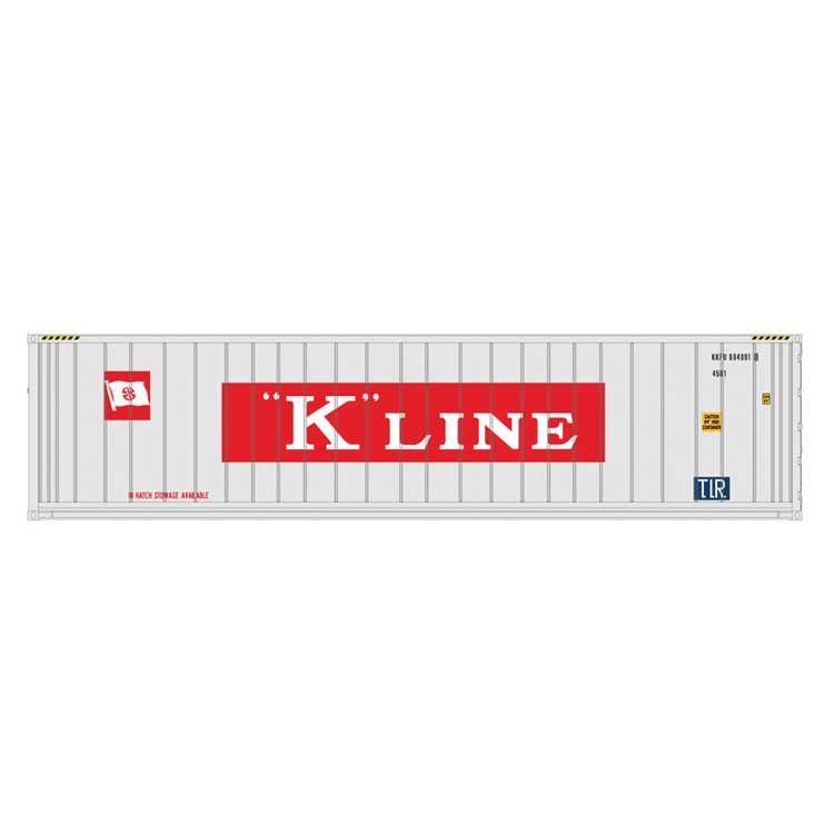 40' Reefer Container - Assembled -- K-Line (white, red)