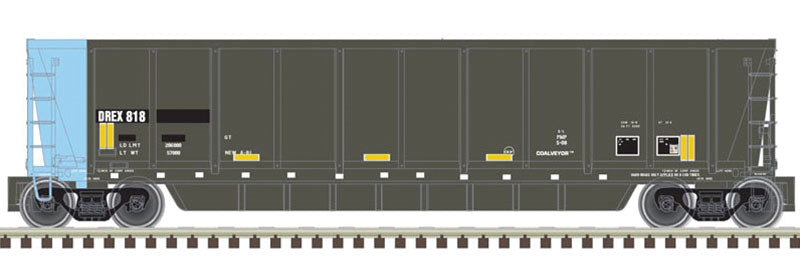 Coalveyor Bathtub Coal Gondola - 2-Rail Ready to Run - Master(R) -- Wilmot Transportation 804 (black, blue, white and yellow Conspicuity Marks)