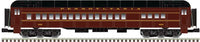 70' Madison Heavyweight Combine and Diner Set - 3-Rail - Ready to Run -- Pennsylvania Railroad Combine 5146, Diner 4439 (Tuscan, black)